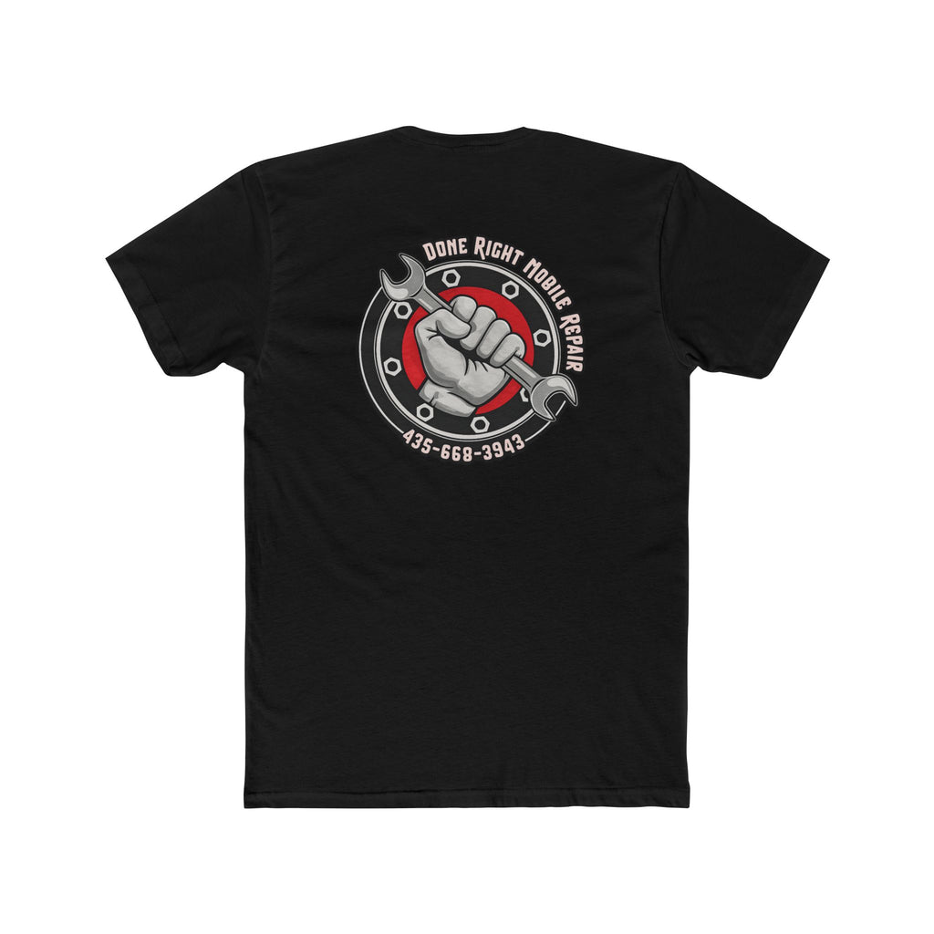 Mechanic Repair Tee — “Done Right Repair” Wrench Fist Crew Shirt