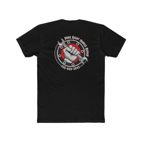 Mechanic Repair Tee — “Done Right Repair” Wrench Fist Crew Shirt